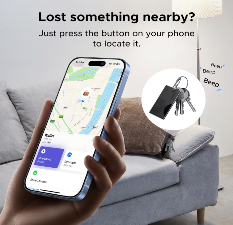 UGREEN Smart Finder Card – كارت ذكي لتتبع المفقودات (بطارية تدوم حتى 7 سنوات)